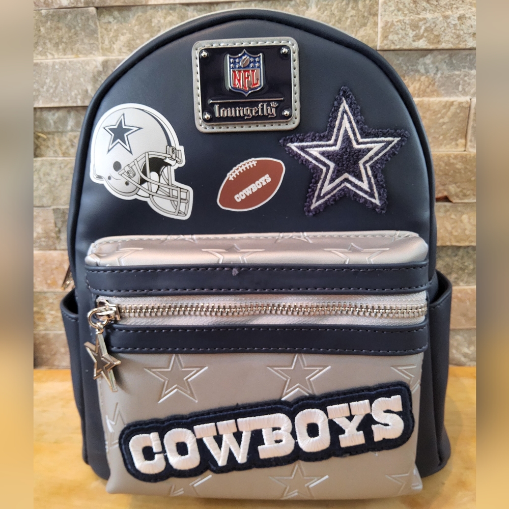 Loungefly NFL Dallas Cowboys Patches Mini Backpack Embroidered NWT Football